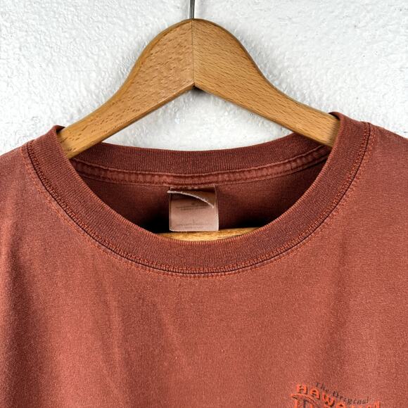 Vintage Red Dirt Shirt Size Large Red Orange Short Sleeve Hawaii Original Travel - Picture 2 of 8